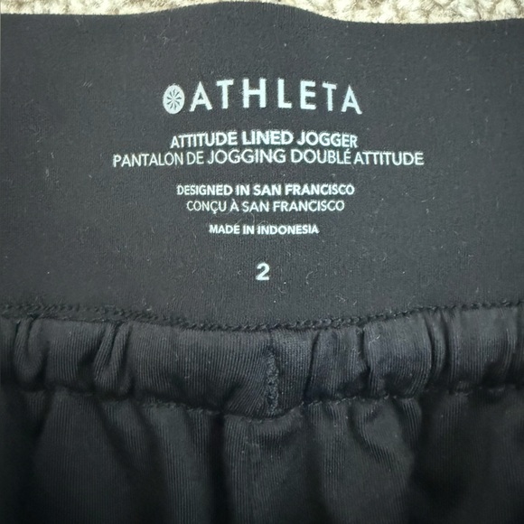 Athleta Altitude Lined Joggers Black Size 2 - Picture 4 of 4